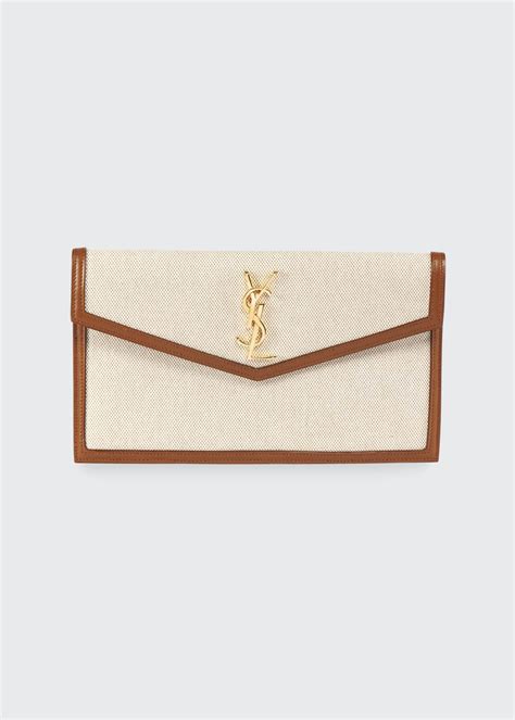 ysl uptown canvas clutch|saint laurent uptown clutch.